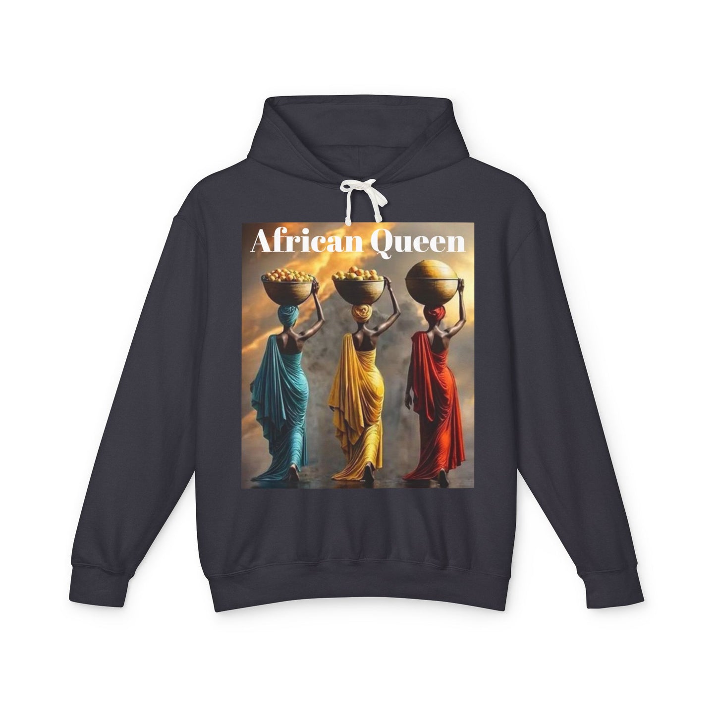 African Queen Lightweight Hoodie, Unisex Hooded Sweatshirt for Empowerment, Cultural Gift, Athleisure Wear, Celebration