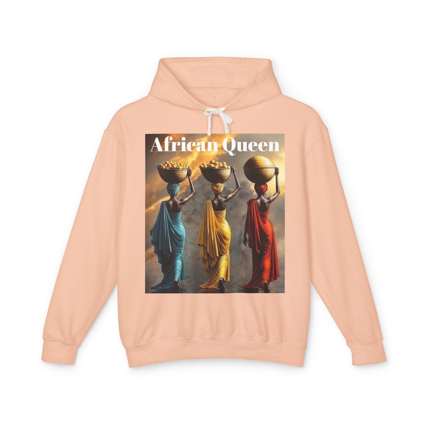 African Queen Lightweight Hoodie, Unisex Hooded Sweatshirt for Empowerment, Cultural Gift, Athleisure Wear, Celebration