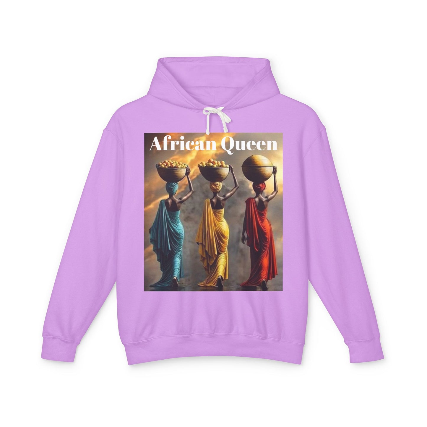 African Queen Lightweight Hoodie, Unisex Hooded Sweatshirt for Empowerment, Cultural Gift, Athleisure Wear, Celebration