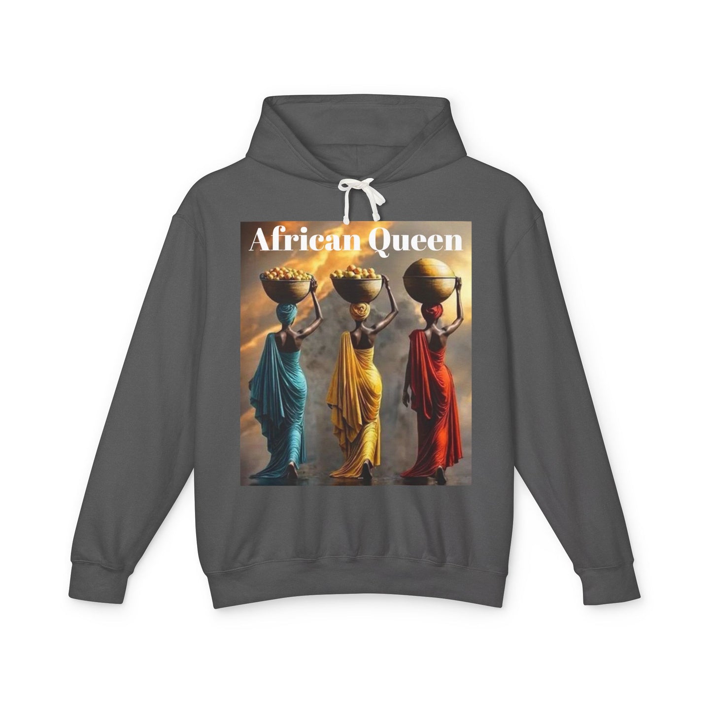 African Queen Lightweight Hoodie, Unisex Hooded Sweatshirt for Empowerment, Cultural Gift, Athleisure Wear, Celebration