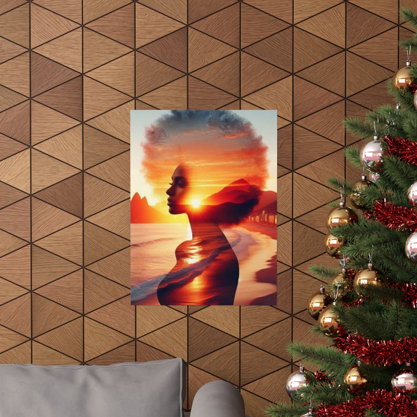 Sunset Silhouette Art Print | Matte Vertical Posters for Home Decor, Boho Wall Art, Inspirational Decor, Unique Gifts, Art for Living Room