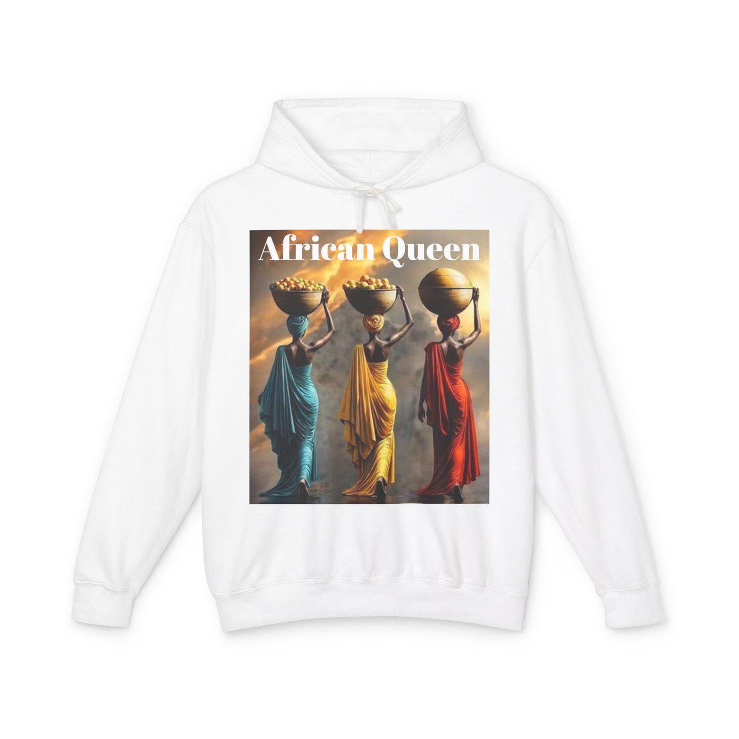 African Queen Lightweight Hoodie, Unisex Hooded Sweatshirt for Empowerment, Cultural Gift, Athleisure Wear, Celebration