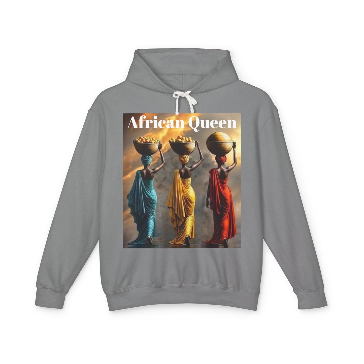 African Queen Lightweight Hoodie, Unisex Hooded Sweatshirt for Empowerment, Cultural Gift, Athleisure Wear, Celebration