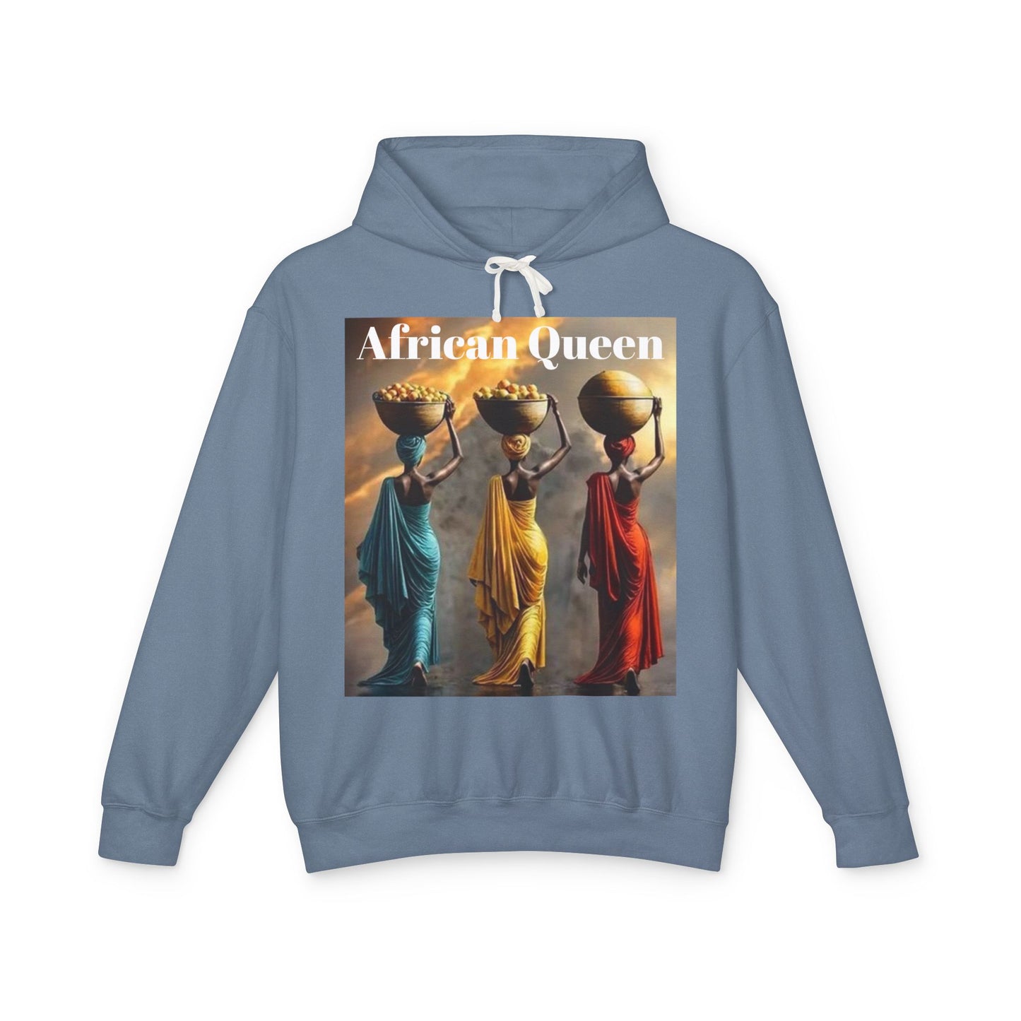 African Queen Lightweight Hoodie, Unisex Hooded Sweatshirt for Empowerment, Cultural Gift, Athleisure Wear, Celebration