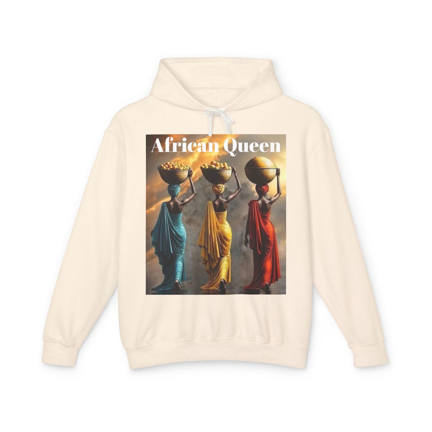 African Queen Lightweight Hoodie, Unisex Hooded Sweatshirt for Empowerment, Cultural Gift, Athleisure Wear, Celebration