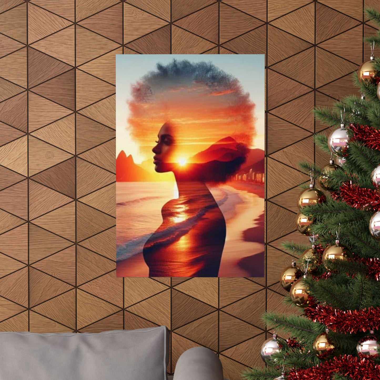 Sunset Silhouette Art Print | Matte Vertical Posters for Home Decor, Boho Wall Art, Inspirational Decor, Unique Gifts, Art for Living Room