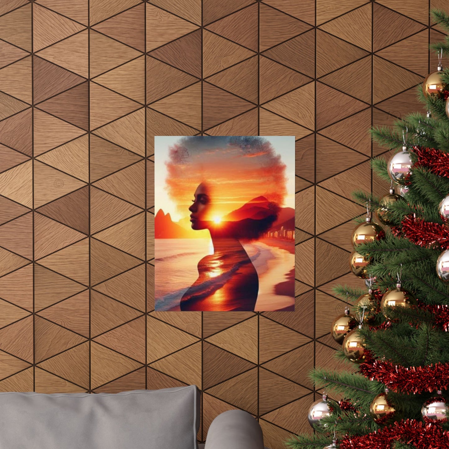 Sunset Silhouette Art Print | Matte Vertical Posters for Home Decor, Boho Wall Art, Inspirational Decor, Unique Gifts, Art for Living Room