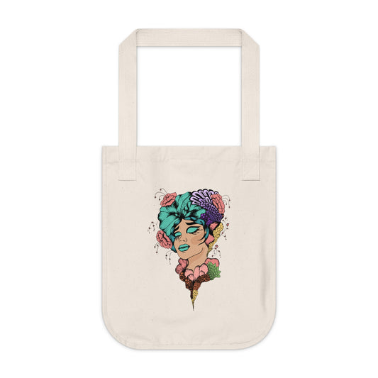 Eco-Friendly Artistic Tote Bag | Unique Art Design, Reusable Grocery Tote, Art Lover Gift, Stylish Shopping Bag, Floral Print, Everyday