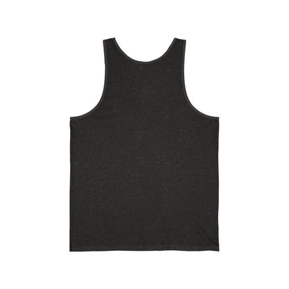 Sunset Silhouette Unisex Jersey Tank, Bohemian Beach Top, Summer Statement Piece, Festival Wear, Graphic Tank Top