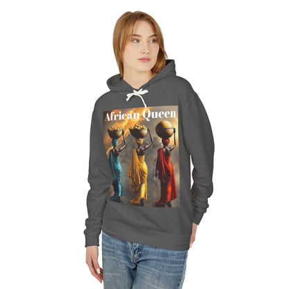 African Queen Lightweight Hoodie, Unisex Hooded Sweatshirt for Empowerment, Cultural Gift, Athleisure Wear, Celebration