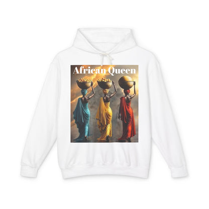 African Queen Lightweight Hoodie, Unisex Hooded Sweatshirt for Empowerment, Cultural Gift, Athleisure Wear, Celebration