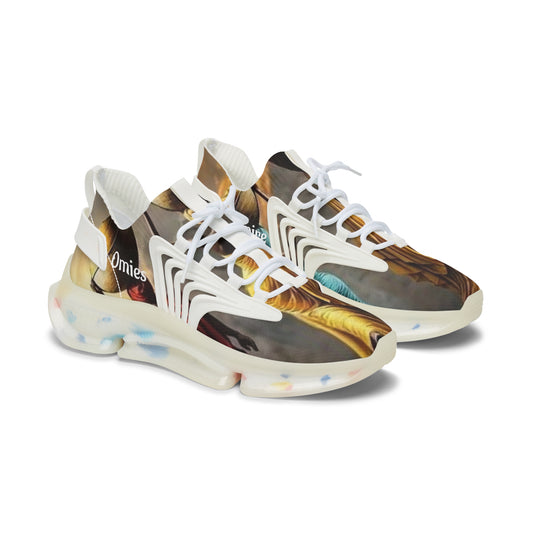 Omies Empire Artistic Women's Mesh Sneakers - Stylish and Comfortable Footwear