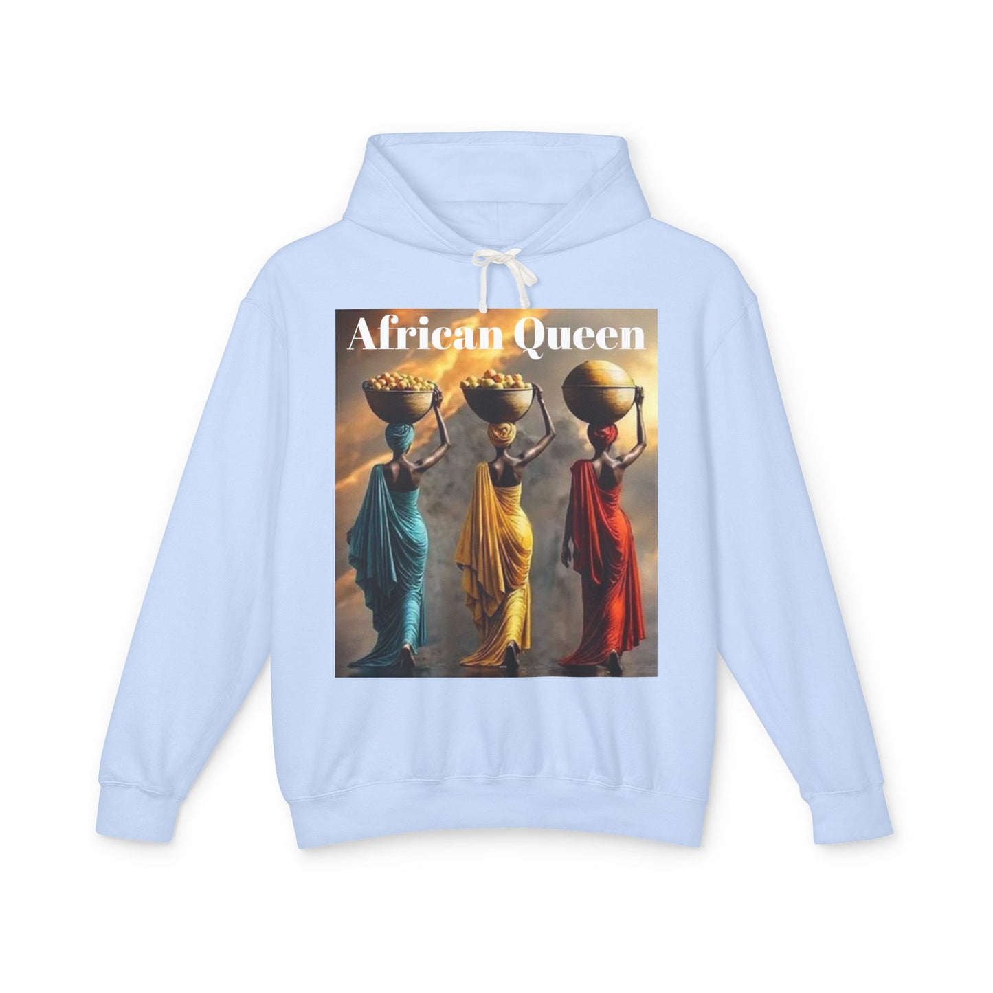 African Queen Lightweight Hoodie, Unisex Hooded Sweatshirt for Empowerment, Cultural Gift, Athleisure Wear, Celebration