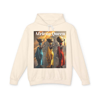 African Queen Lightweight Hoodie, Unisex Hooded Sweatshirt for Empowerment, Cultural Gift, Athleisure Wear, Celebration
